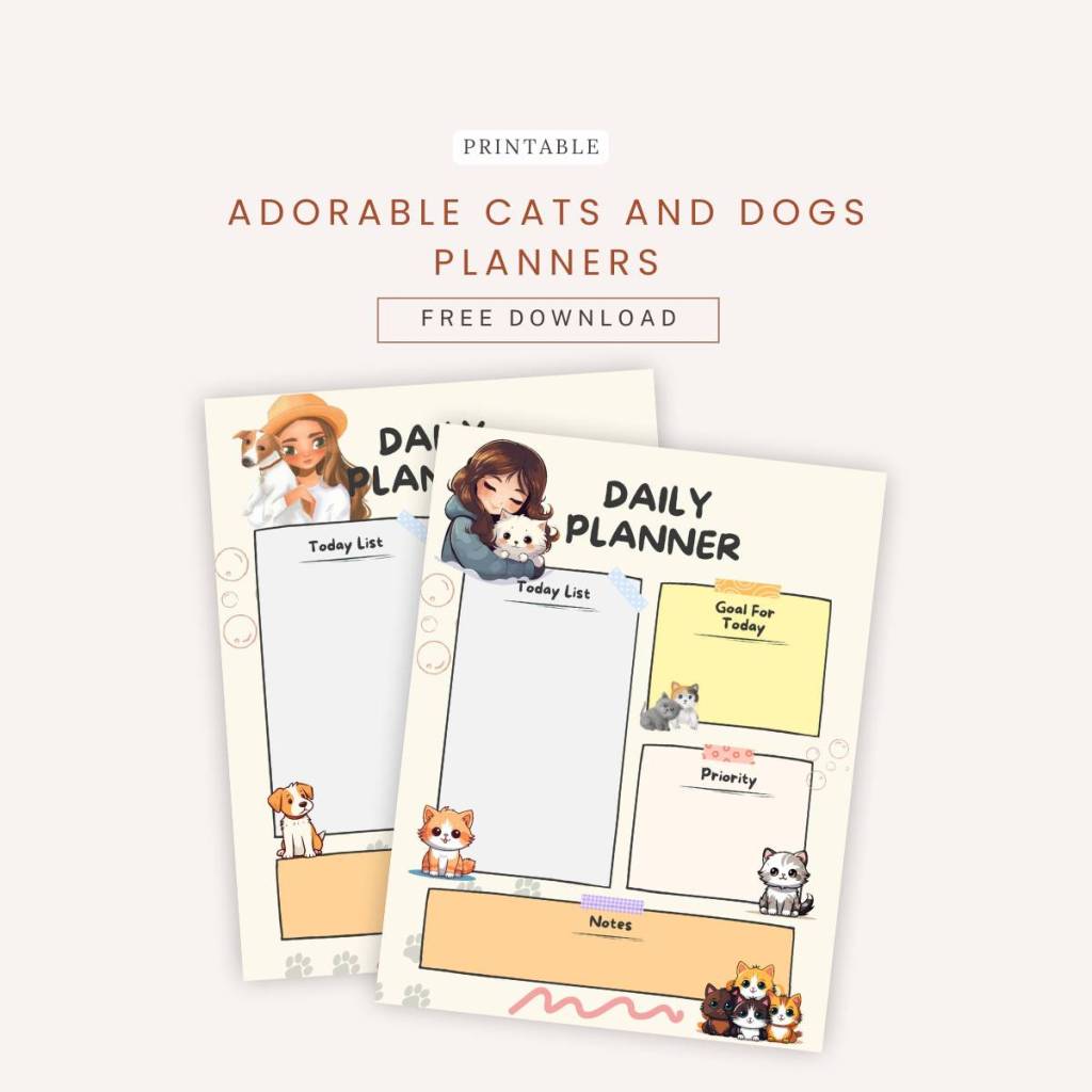 Free Printable Daily Planners for&nbsp;You!